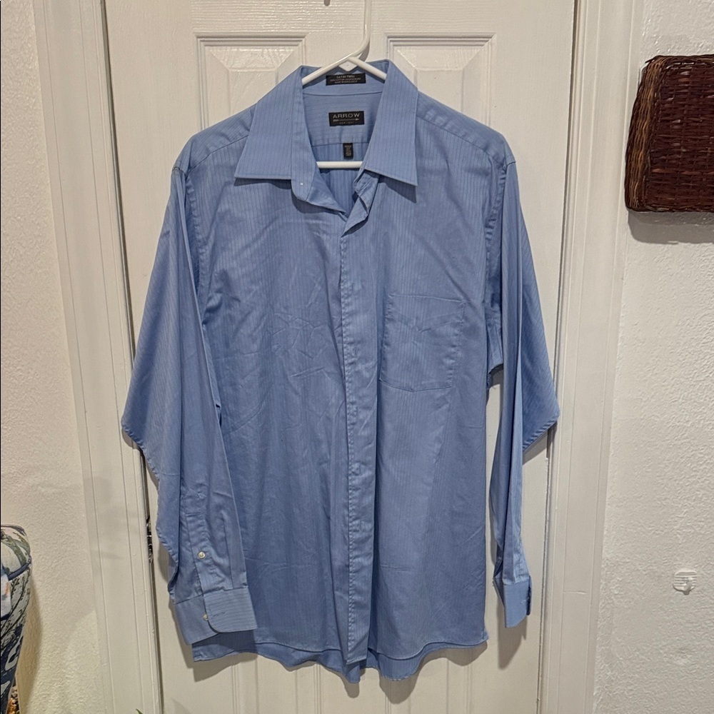 Arrow Striped Light Blue Dress Shirt